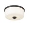 Z-Lite Arlington 3 Light Flush Mount, Matte Black & Matte Opal 220F3-MB - alternate 4